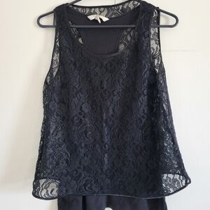 Black lace top
